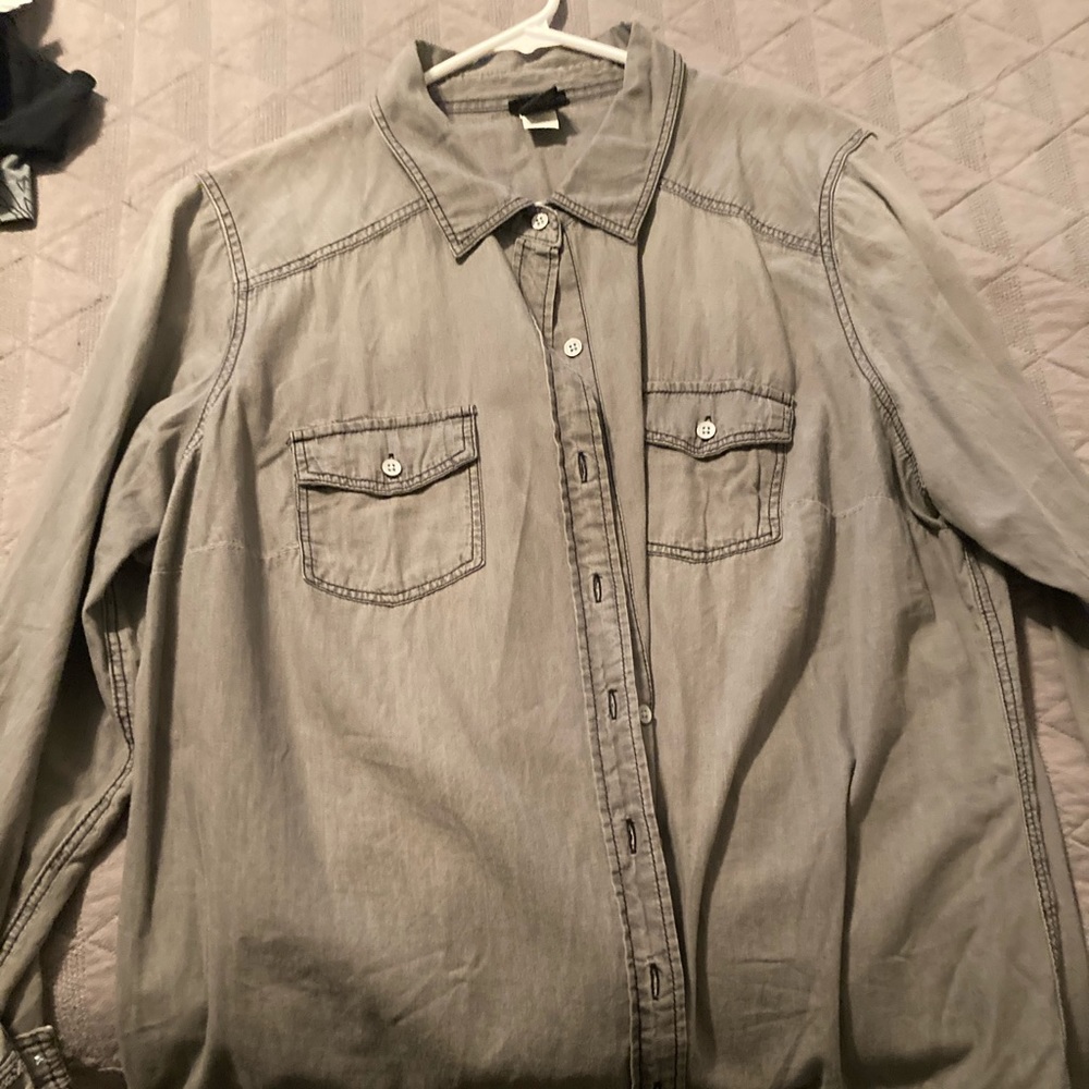 Gray Chambray Shirt